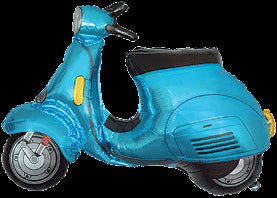 Scooter Foil Balloons | 38 INCH | Blue | Red | Green | Pink
