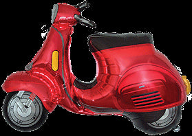 Scooter Foil Balloons | 38 INCH | Blue | Red | Green | Pink