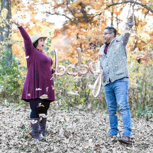 Baby Script Word Balloons | Rose Gold | Gold | White Gold | Pale Blue