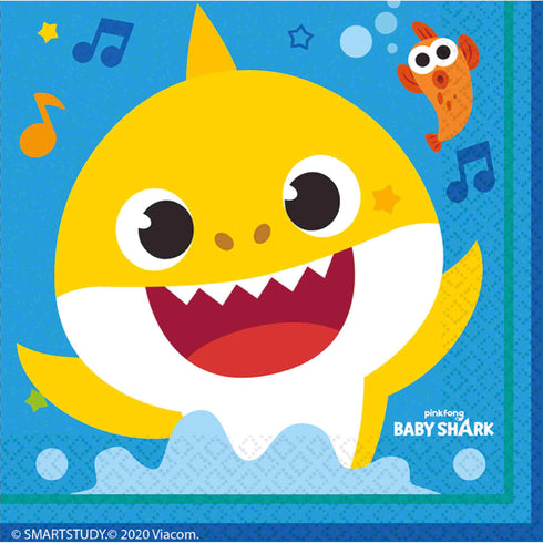 Baby Shark Paper Napkins | Licensed | Package 16