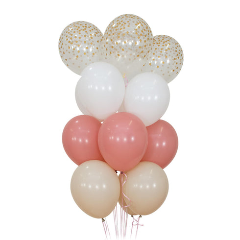 Sand, Rose + Polka Dots Balloon Bouquet l Package 20