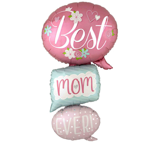 Best Mom Ever Bubble Balloons | 53 INCH