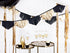 Black and Gold Scallop Fringe Paper Banner Garland