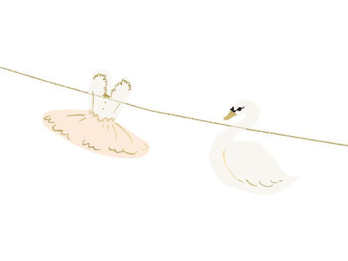 Paper Garland | Blush Swan and Ballerina