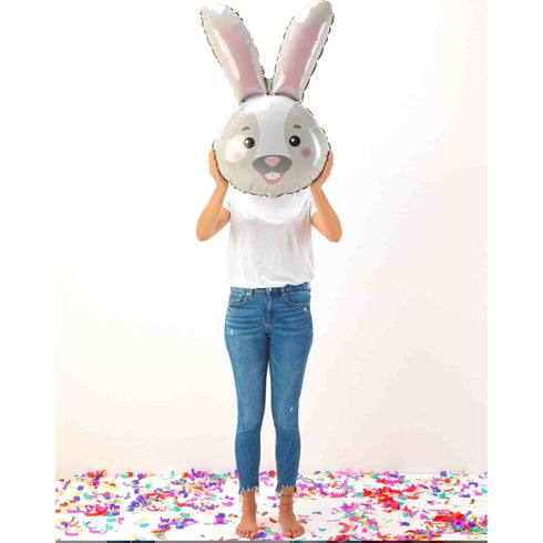 Bunny Rabbit Head Foil Balloons | 37 INCH (94cm)