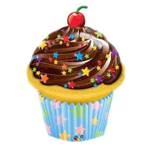 Chocolate Cupcake Balloons | Foil | 35 Inch