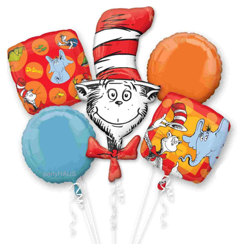Dr. Seuss Balloon Bouquet | Set 5 Balloons | Licensed