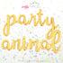 Party Animal Cursive Letter Balloons | Gold | Silver | Rose Gold