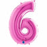 Fuchsia Pink Number 6 Balloons | 40 INCH