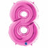 Fuchsia Pink Number 8 Balloons | 40 INCH