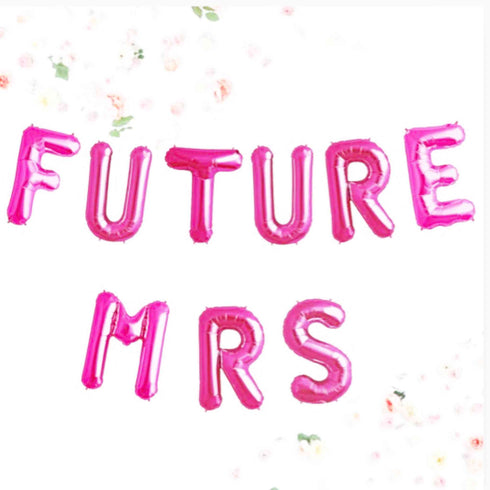 Future Mrs Balloon Banner Kit | Silver | Gold | Rose Gold | Pink | Blue