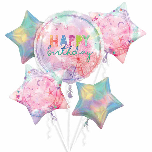 Watercolor Girl-Chella Birthday Balloon Bouquet | Set 5