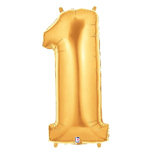 Gold Number 1 Balloons | 40 INCH