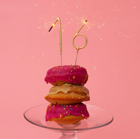 Gold Sparkler Number Candles | 8 INCH