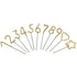 Gold Sparkler Number Candles | 3 Sizes