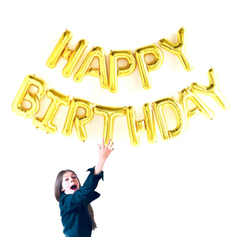 HAPPY BIRTHDAY Balloon Kit | Silver | Gold | Pink | Rose Gold | Blue