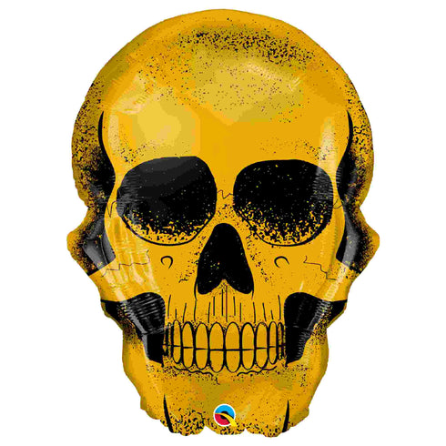 Gold Skull Foil Balloon | 36 INCH