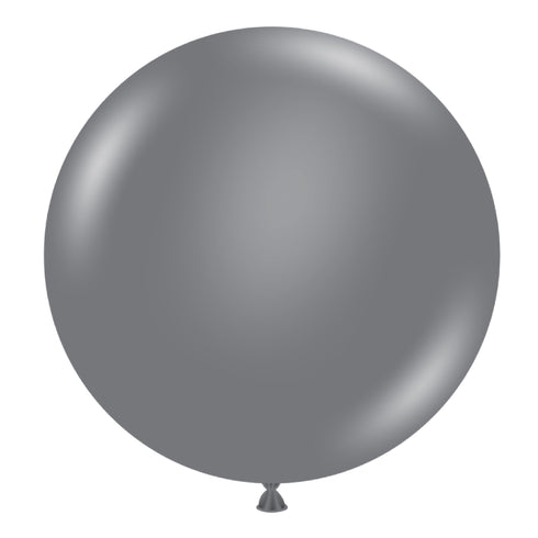 Gray Smoke | 17 INCH | Tuftex Latex Balloons | Package 6