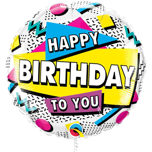Happy Birthday To You 90's Retro Balloon | 18 INCH