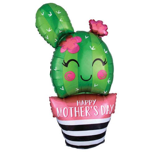 Mother's Day Balloons | Cactus Smiley Face | 35 Inch