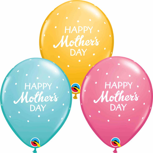 Mother's Day Latex Balloon Bouquet | 11 INCH | Package 6