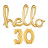 Hello 30 Foil Balloons | Rose Gold | Gold | Silver
