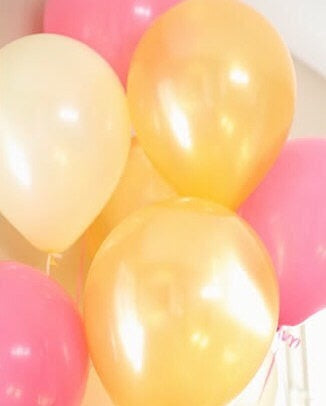 Ivory, Pink and Gold Latex Balloon Mix | 5, 11, 16, 36 INCH