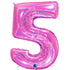 Glitter Fuchsia Pink Number 3 Balloons | 40 INCH