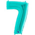 Teal Blue Number 7 Balloons | 40 INCH