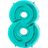 Teal Blue Number 8 Balloons | 40 INCH