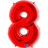 40 INCH | Red Number Balloons