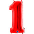 40 INCH | Red Number Balloons