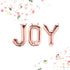 JOY Letter Balloon Banner | Silver | Gold | Rose Gold | Pink | Blue