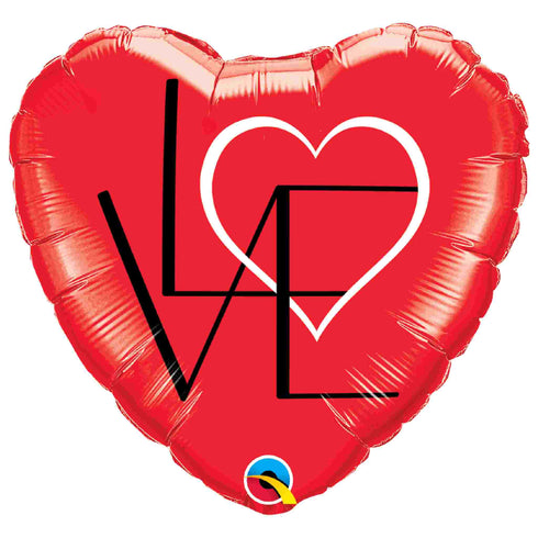 Red LOVE Balloons | Foil Heart | 18 Inch