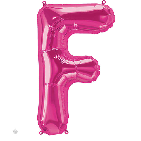 Letter F Balloons | Magenta Pink | 34 INCH