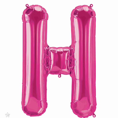 Letter H Balloons | Magenta Pink | 34 INCH