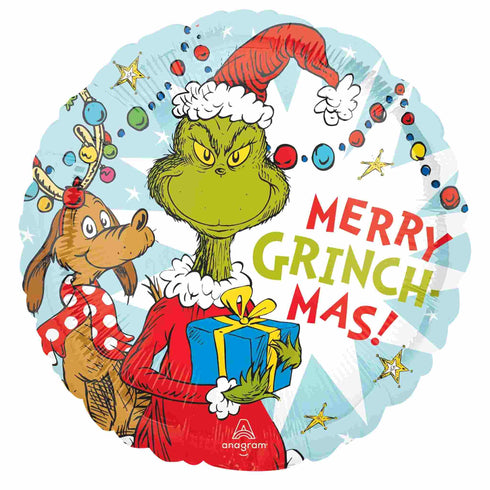 Merry Grinchmas Foil Balloon 18 Inch Round