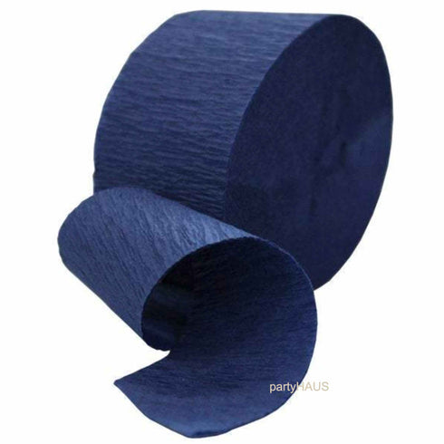 Navy Blue Crepe Paper Party Streamers | 81'