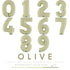 Number Balloons | Olive Green | 40 INCH