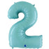 Pastel Blue Number 2 Balloons | 40 INCH