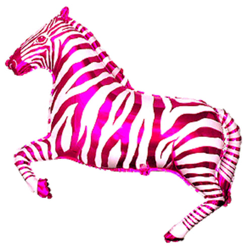 Pink Zebra Foil Balloons | 42 INCH