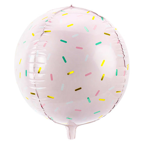 Pink Sprinkles Orb Sphere Balloon | 16 INCH