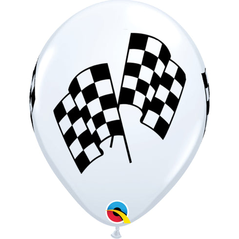 Race Flag Latex Balloons | Package 6