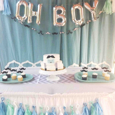 OH BOY Balloons | Blue | Silver | Gold | Rose Gold