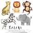 Jungle Animal Balloons Set | Cheetah | Zebra | Monkey | Elephant | Lion