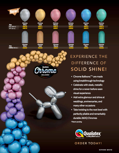 Copper Chrome Latex Balloons | 7 INCH | Package 10