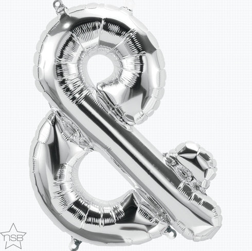 34 INCH | Silver Number Balloons