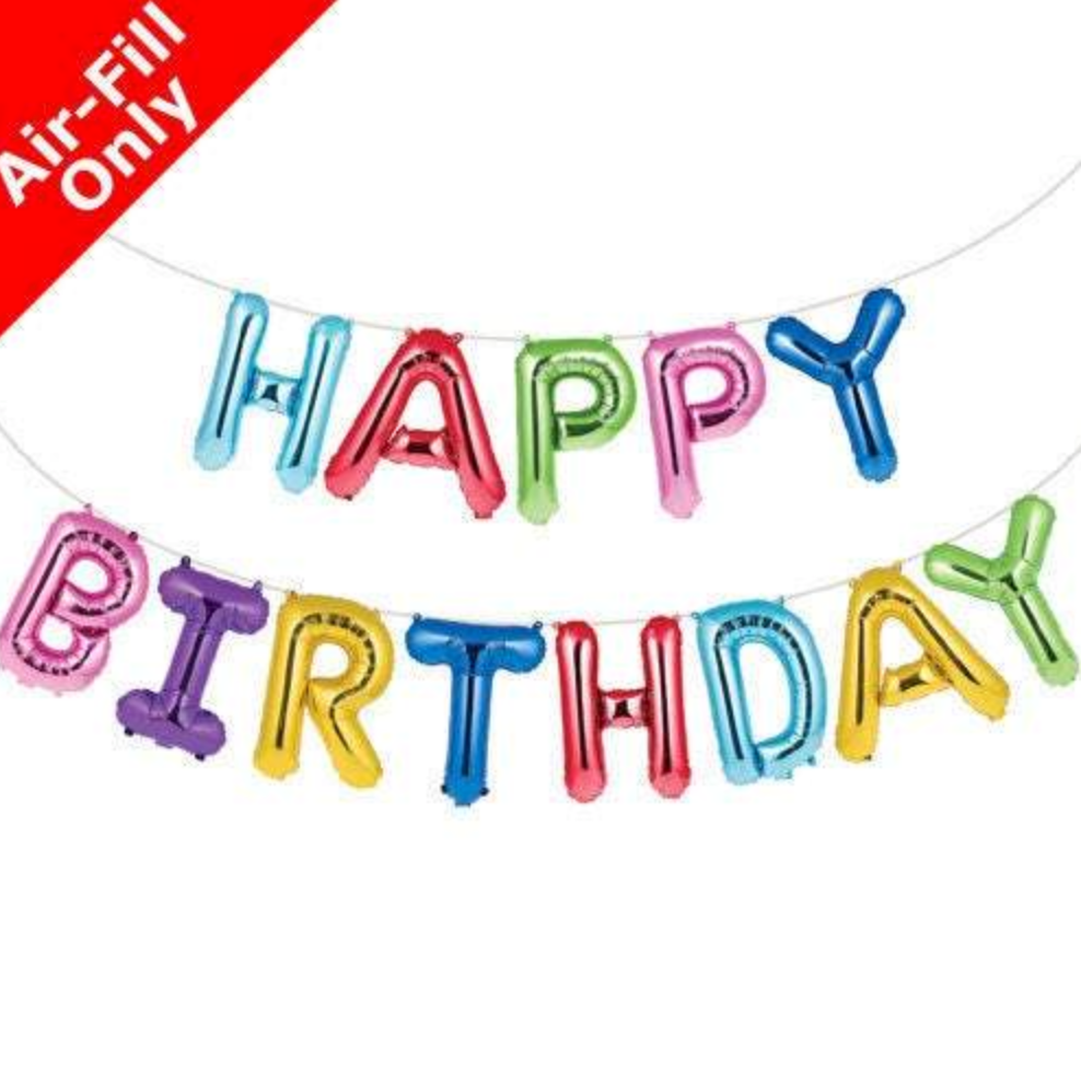 Spider-Man Theme 'Happy Birthday' Foil Letter Balloons - Red & Blue Web Pattern Banner, 13 Letters, 16 Inches Each
