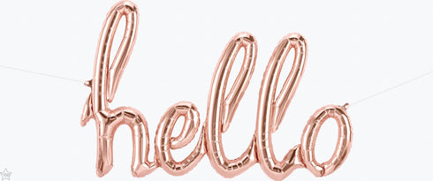 Hello Foil Balloons | Rose Gold | Gold | Silver