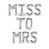 Miss to Mrs Balloon Banner | Gold | Rose Gold | Silver | Pink | Blue